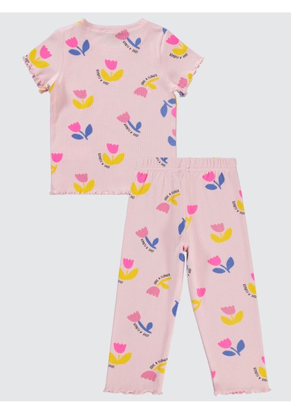 Kız Çocuk Pijama Takımı 2-5 Yaş Gül Pembe