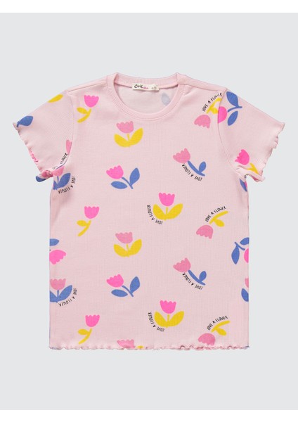 Kız Çocuk Pijama Takımı 6-9 Yaş Gül Pembe