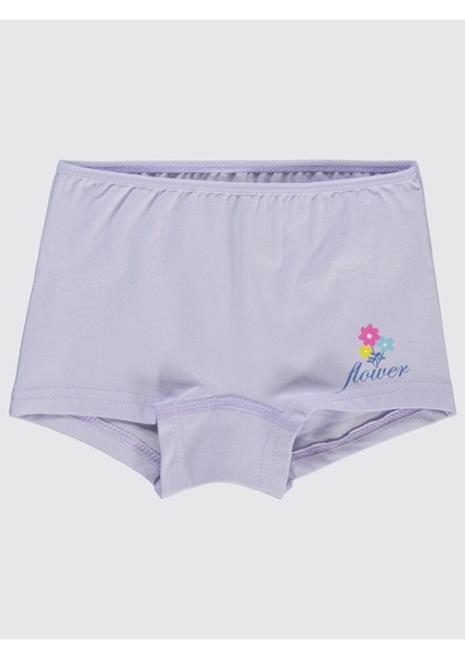 Kız Çocuk 2'li Boxer Set 2-10 Yaş Lila