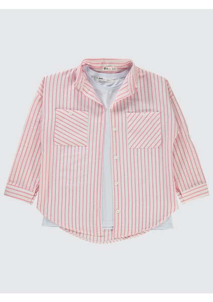 Kız Çocuk Gömlek 10-13 Yaş Pembe