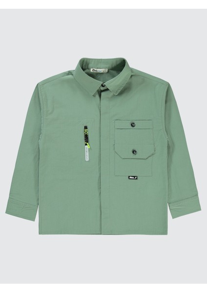 Erkek Çocuk Gömlek 6-9 Yaş Soft Haki
