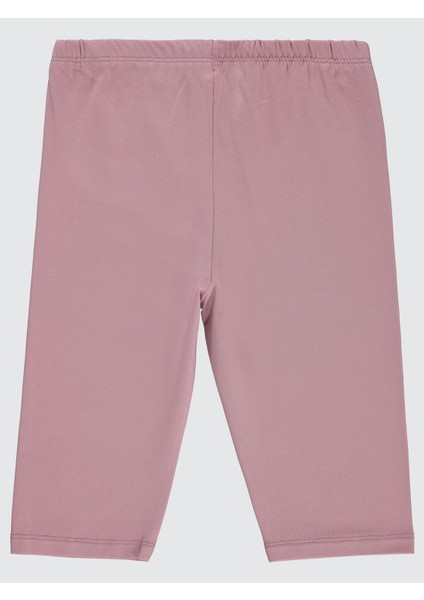 Kız Çocuk Kısa Tayt 10-13 Yaş Kozmetik Pembe