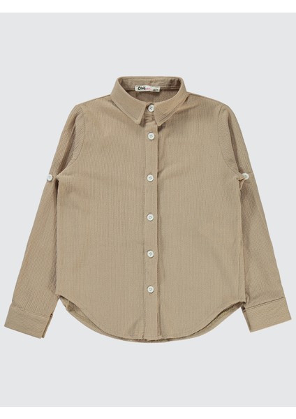 Kız Çocuk Gömlek 10-13 Yaş Açık Bej modelleri