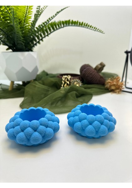 3D Baskı Bebek Mavi Renk Bubble Şekilli Mumluk fırsatları