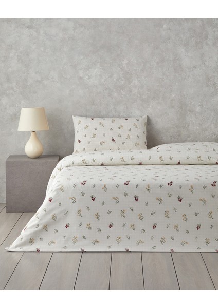 Delicate Spring Kolay Ütülenir Çift Kişilik Nevresim Takımı 200X220 cm Yeşil – Kırmızı
