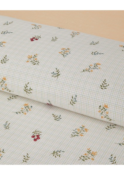 Delicate Spring Kolay Ütülenir Çift Kişilik Nevresim Takımı 200X220 cm Yeşil – Kırmızı