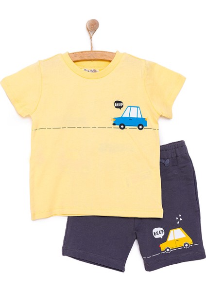 Cars&roads Araba Baskılı Erkek Tshirt-Şort Erkek Bebek