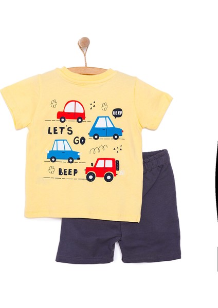 Cars&roads Araba Baskılı Erkek Tshirt-Şort Erkek Bebek