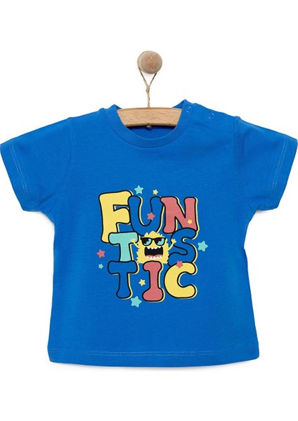 Basic Erkek Yazı Baskılı T-Shirt Erkek Bebek