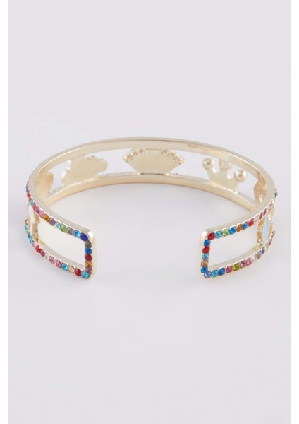 Kadın Renkli Taşlı Kelepçe Bileklik E3124AXNS fırsatları