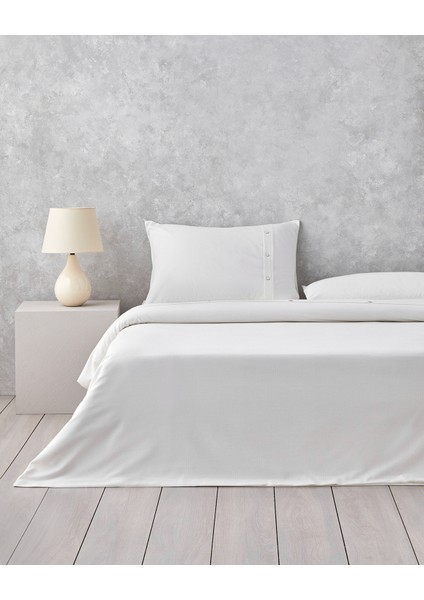 Modern Harmony Armürlü Çift Kişilik Nevresim Takımı 200X220 cm Beyaz
