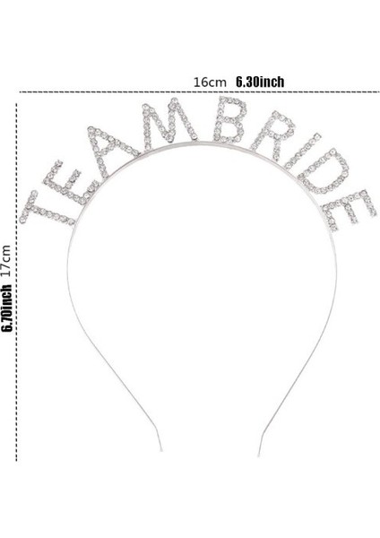 Gümüş Kaplama Kristal Taşlı Team Bride Taç fiyatları