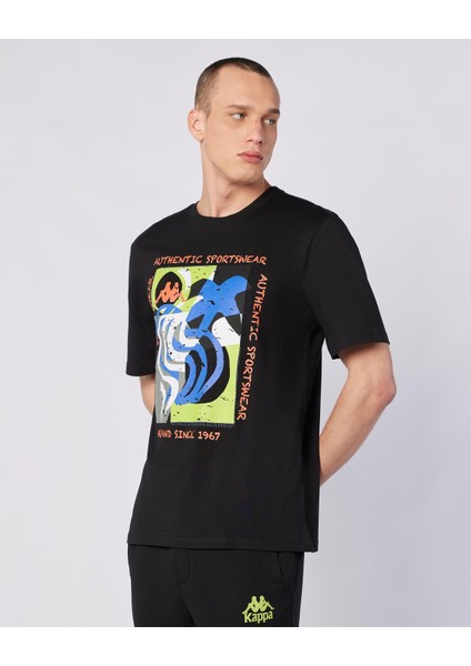 Hibbs Tee Erkek Siyah Comfort Fit Tişört