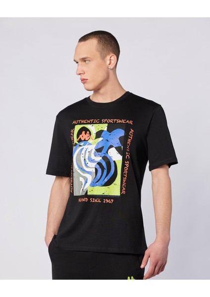 Hibbs Tee Erkek Siyah Comfort Fit Tişört