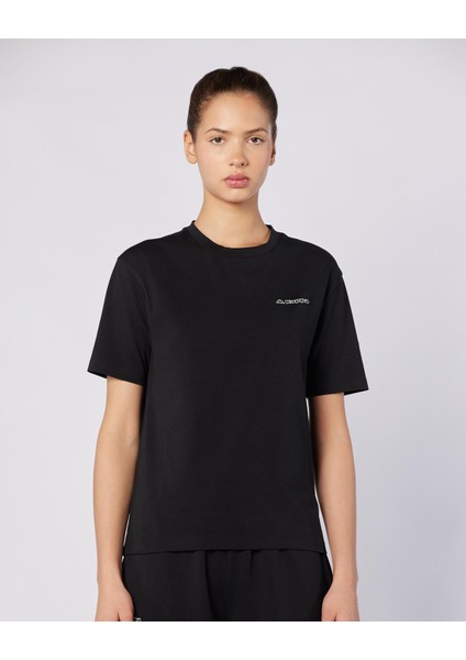 Jendyna Kadın Siyah Regular Fit Tişört