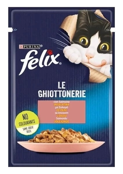 Felix Taze Somonlu Jöleli Pouch Yetişkin Konserve Kedi Maması 85 gr