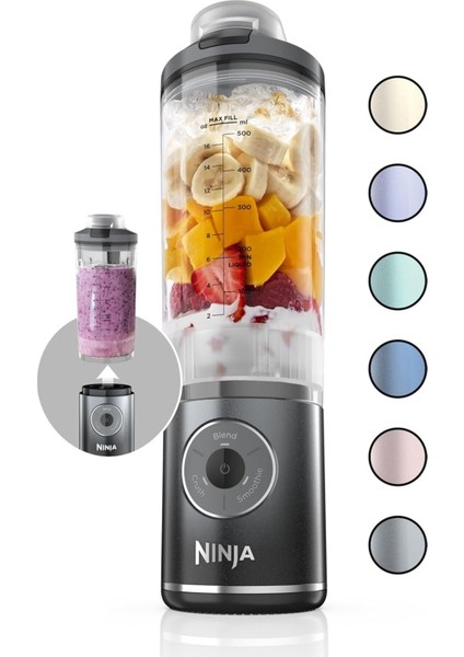 Taşınabilir Blender 22 Oz Kapasiteli, 3 Programlı Kişisel Smoothie Blender