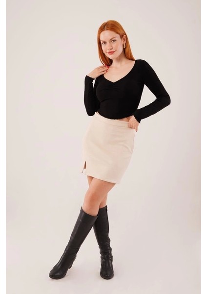 Geniş Yaka Iyah Basic Body Bluz