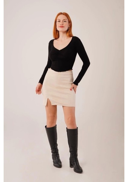 Geniş Yaka Iyah Basic Body Bluz