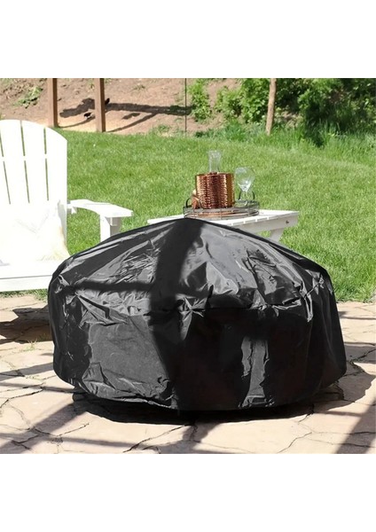 Ateş Çukuru Kapağı Toz Kapağı Su Geçirmez, Ağır Hizmet Tipi, Isı ve Barbekü Izgara Kapağı Açık Hava Koruması , 122X46CM (Yurt Dışından)