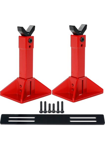 Ekran Standları Jack Yüksekliği Ayarlanabilir 1/18 1/10 1/8 1/7 Rc Paletli Kamyon Araba Simülasyonu Tırmanma Araçları Kırmızı (Yurt Dışından)
