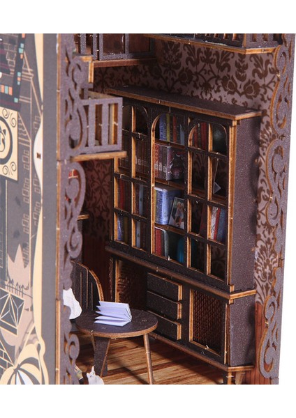 Kendin Yap Kitap Köşesi Seti, Kendin Yap Bodrum Kitaplık Eklentisi Dekor Sokağı, Işıklarla, 3D Ahşap Bulmaca Çocuklar/yetişkinler Dekoratif (Yurt Dışından) fırsatları
