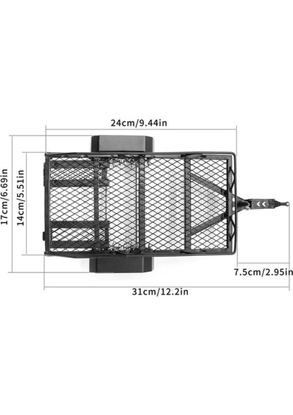 Siyah Rc Araba Metal Bağlantı Montajlı Römork Yükseltme Parçaları Aksesuarları 1/24 Rc TRX4M SCX24 FMS24 FMS18 CR18P -Pmm (Yurt Dışından) modelleri