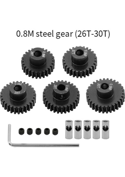1/10 Rc Platformları 0.8m Motor Dişli Seti Crawler Axial Capra F9 SCX10 Iıı AR45P Aks Yükseltme Parçaları 26T+27T+28T+29T+30T (Yurt Dışından)
