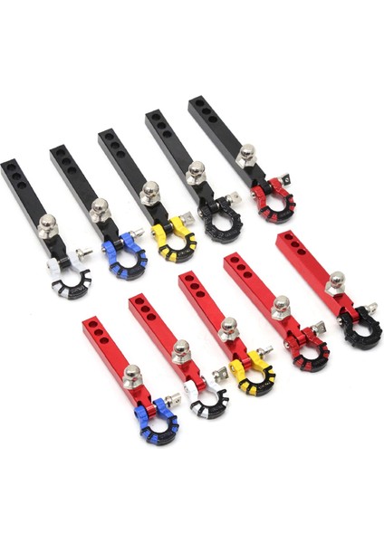 1/10 Rc Paletli Trx4 Trx-6 Eksenel SCX10 90046 Redcat Yükseltme Parçaları Metal Römork Çekme Kancası, Siyah+Sarı (Yurt Dışından)