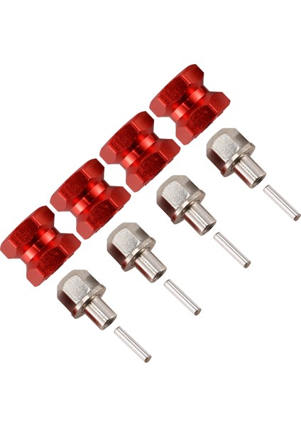 4 Adet 12MM Altıgen Tekerlek Göbeği Tahrik Adaptörü 12MM Uzatma Birleştirici Bağlantı Parçası 1/10 Rc Araba Paletli SCX10 D90, Kırmızı (Yurt Dışından)
