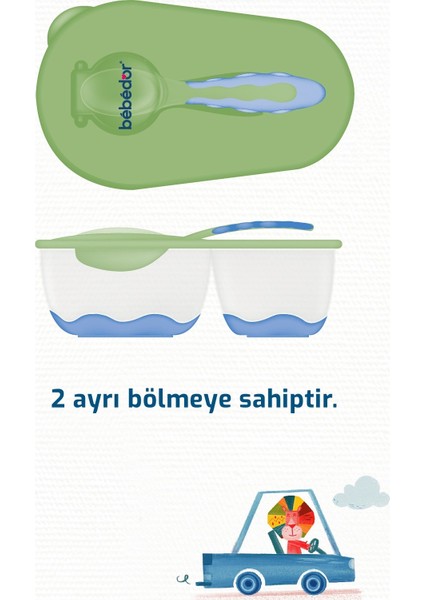 İki Bölmeli Tabak - Kaşık
