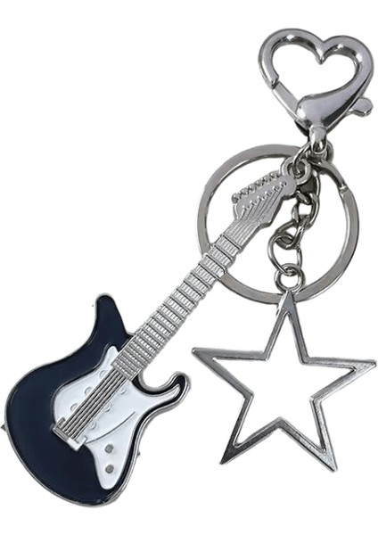 Y2K Gitar Aşk Kalp Yıldız Anahtarlık Erkekler Kadınlar Için Tatlı Serin Trendy Moda Kolye Anahtarlık Rock Punk Vintage Aksesuarları Hediyerenk: Beyaz 3 / Boyut: Bir Boyut (Yurt Dışından)