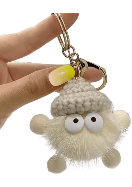 Yeni Sevimli Vizon Kürk Kordon Briket Anahtarlık Araba Anahtarlık Kolye Peluş Okul Çantası Kolye Hediye Kawaii Sırt Çantası Anahtarlıklar Renk: 7 (Yurt Dışından)