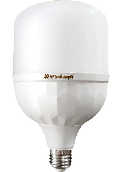 Tasarruflu Torch Ampul 30 W LED Lamba Beyaz E27 Duy 25.000 Saat Uzun Ömürlü 220 Volt Elektrik 1 Adet