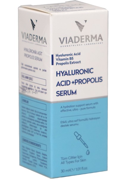 Yoğun Nemlendirici Canlandırıcı Hyalüronik Asit Propolis Serum 30 ml