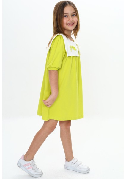 Kız Çocuk Yaka Detaylı Elbise indirimleri