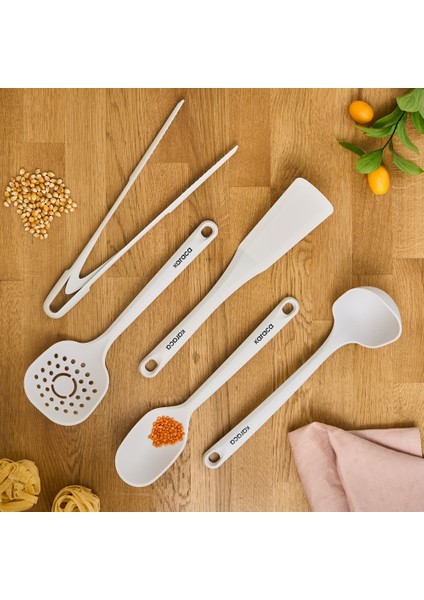 Chef's Star 5 Parça Servis Seti Krem