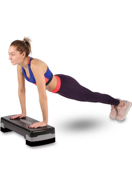 2 Kademeli Kaymaz Taban Fitness Egzersiz Step Tahtası + Denge Topu + Pilates Bandı fiyatları