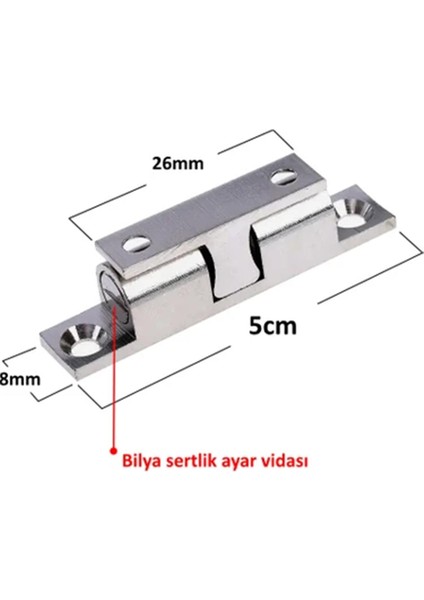 Metal Çıt Çıt Sineklik Dolap Çekmece Mobilya Kapak Tutacağı 2 Adet Bilyalı Bilyeli Kilit Aparat fiyatları