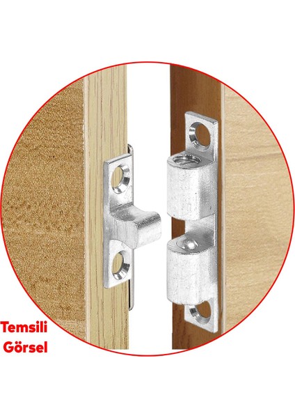 Metal Çıt Çıt Sineklik Dolap Çekmece Mobilya Kapak Tutacağı 2 Adet Bilyalı Bilyeli Kilit Aparat modelleri