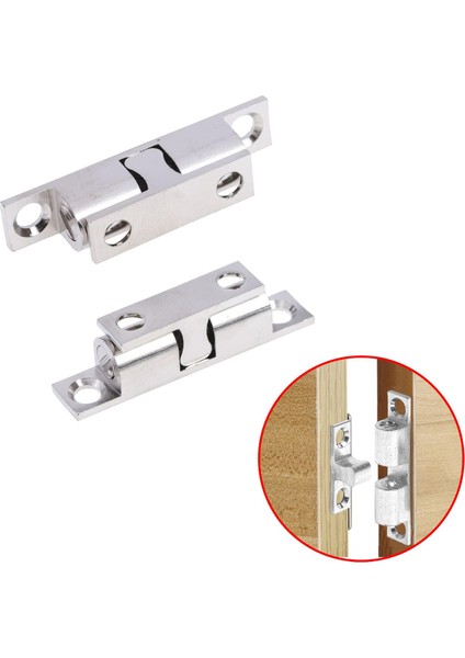 Metal Çıt Çıt Sineklik Dolap Çekmece Mobilya Kapak Tutacağı 2 Adet Bilyalı Bilyeli Kilit Aparat indirimleri
