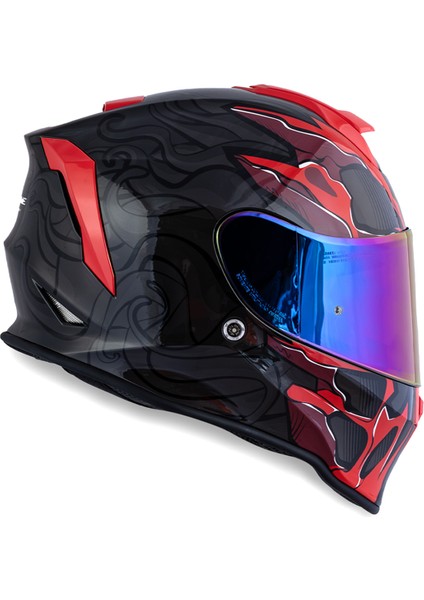 Dinamo Titan Siyah-Antrasit-Kırmızı Kask