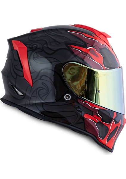 Dinamo Titan Siyah-Antrasit-Kırmızı Kask