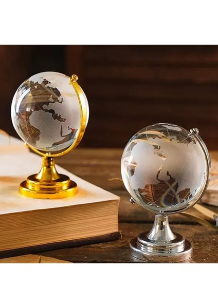 mdklife Kristal Cam Dünya (Gold Silver)