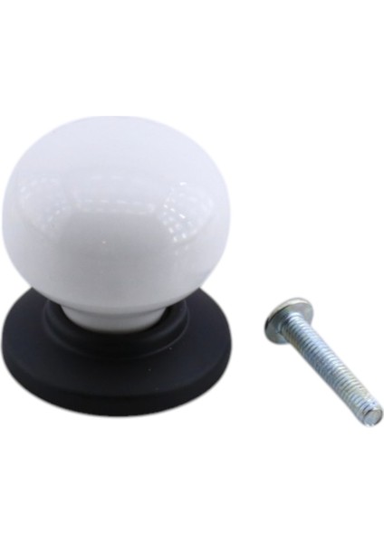 10 Adet Tere Porselen Mat Siyah Beyaz Düğme Mobilya Mutfak Çekmece Dolap Dolabı Kulbu Kulpları fırsatları