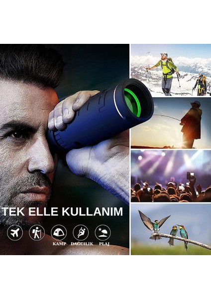 40X60 Monoküler Dürbün Teleskop Tek Göz El Dürbünü Ultra HD ZOOM