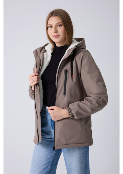 Kadın Vizon Içi Kürklü Su ve Rüzgar Geçirmez Kapüşonlu Kışlık Mont & Kaban & Parka ML-FMM-100-K modelleri