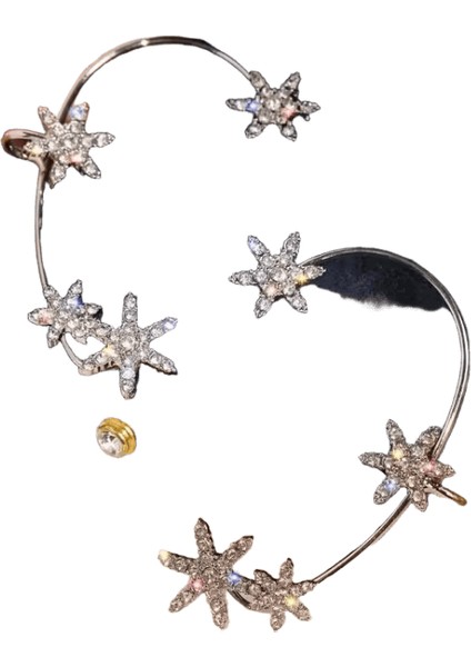 Lüks Kristal Çiçek Püskül Damla Küpe Kadınlar Için Parlak Zirkon Opal Uzun Dangle Küpe Kızlar Parti Düğün Takı Hediye Metal RENK:ER22Y1177 (Yurt Dışından)