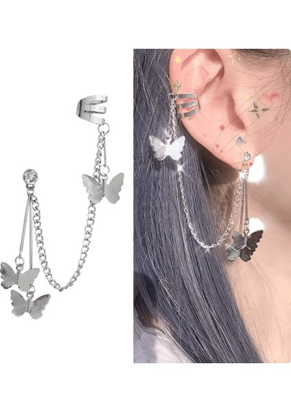 Lüks Kristal Çiçek Püskül Damla Küpe Kadınlar Için Parlak Zirkon Opal Uzun Dangle Küpe Kızlar Parti Düğün Takı Hediye Metal RENK:ER22Y1589 (Yurt Dışından)