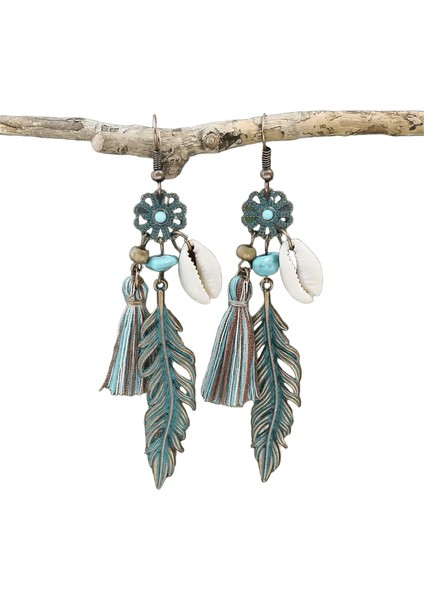Lüks Kristal Çiçek Püskül Damla Küpe Kadınlar Için Parlak Zirkon Opal Uzun Dangle Küpe Kızlar Parti Düğün Takı Hediye Metal RENK:ER22Y1760 (Yurt Dışından)